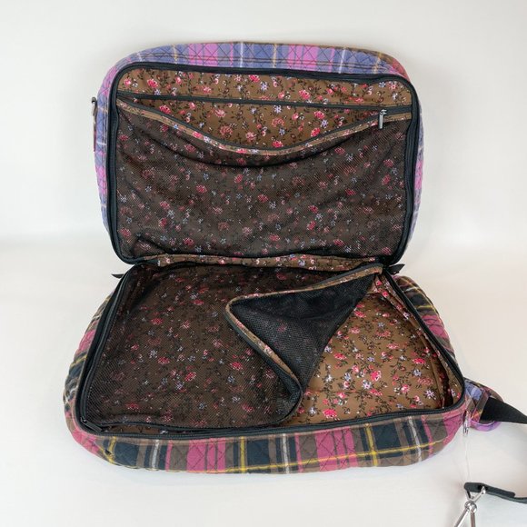 Vera Bradley Lay Flat Weekender Cozy Plaid - Picture 9 of 12